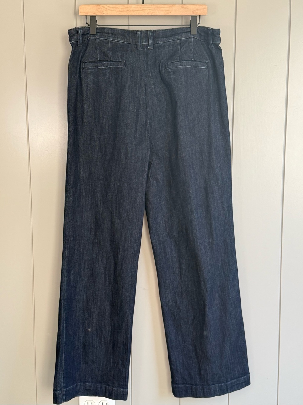 Talbots Womens Denim Wide Leg Trouser Jean 14 Dark Wash - Picture 5 of 14